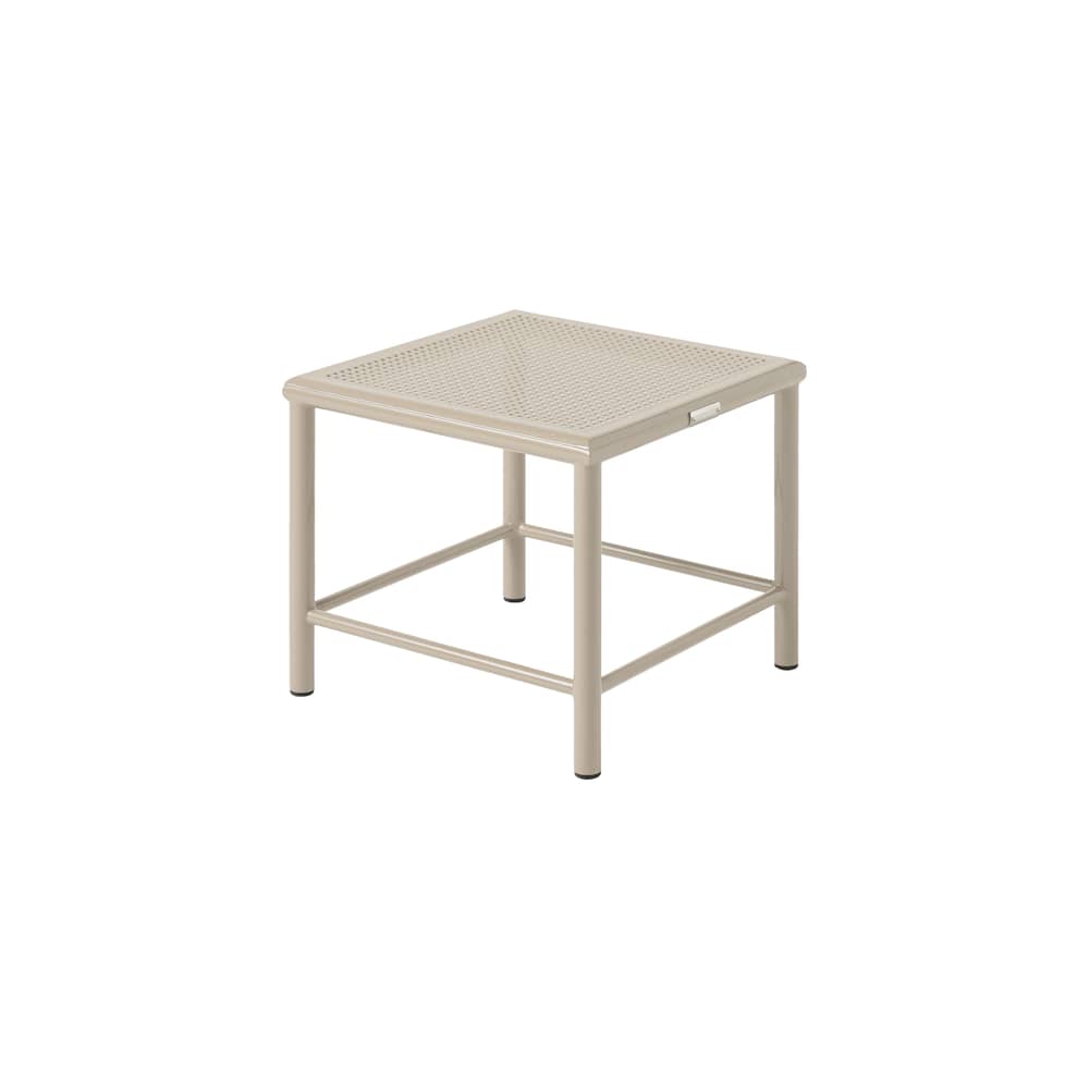 T37 Tressé Stool metal beige / Woven seat - Tolix - Beige-grey - Stainless steel