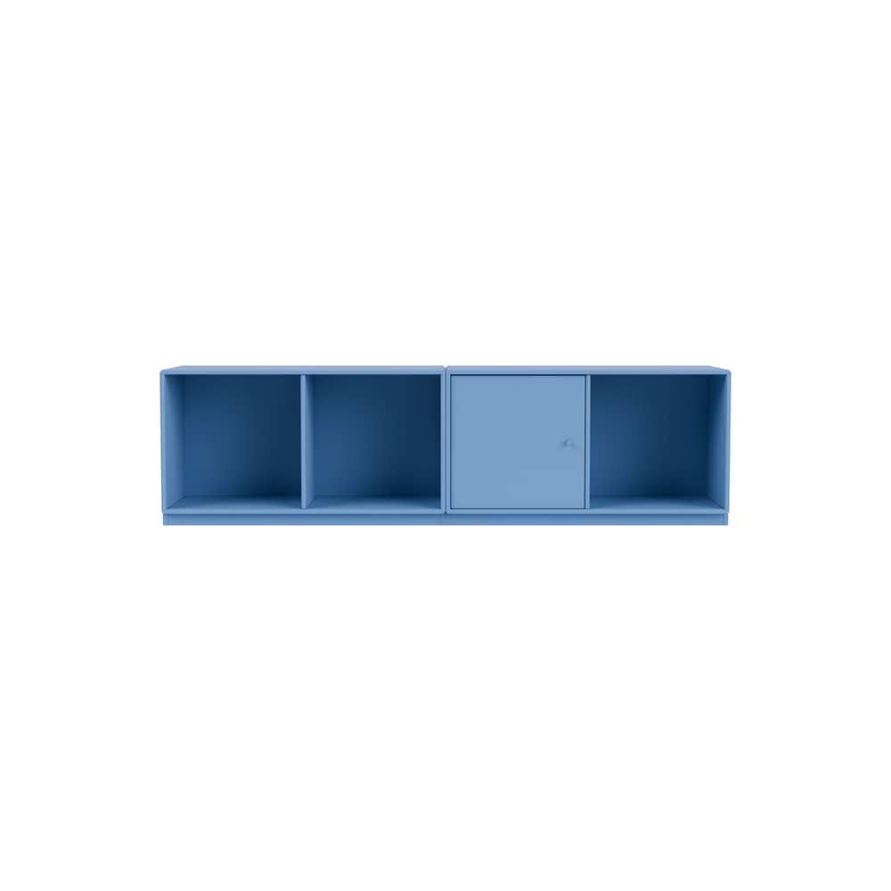 Line Storage wood blue / W 139.2 x D 30 cm H 38.4 cm - MONTANA - Azure 154 - Lacquered MDF
