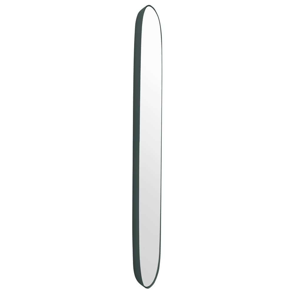 Wandspiegel Framed Large metall grün / 44 x 118 cm - Muuto - Rahmen dunkelgrün / Spiegel Standard - Glas, lackierter Stahl