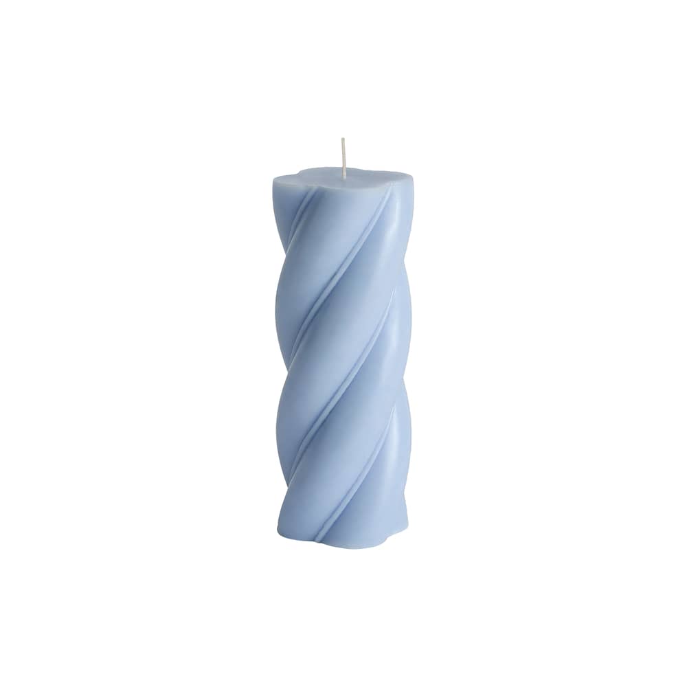 Soft Serve Block candle wax blue / H 19.5 cm - Hay - Sky blue - Oil, Stearin