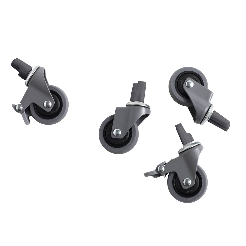 Rollen  metall grau / Set mit 4 Rollen - Hay - Für Korb Medium - Kautschuk, Metall, Nylon