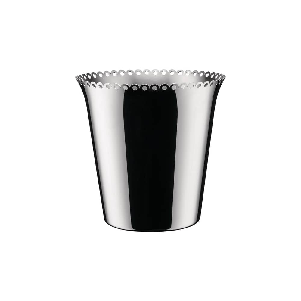 Seau à glace Edges métal / Ø 23 x H 23 cm - Alessi - Acier poli - Acier inoxydable poli