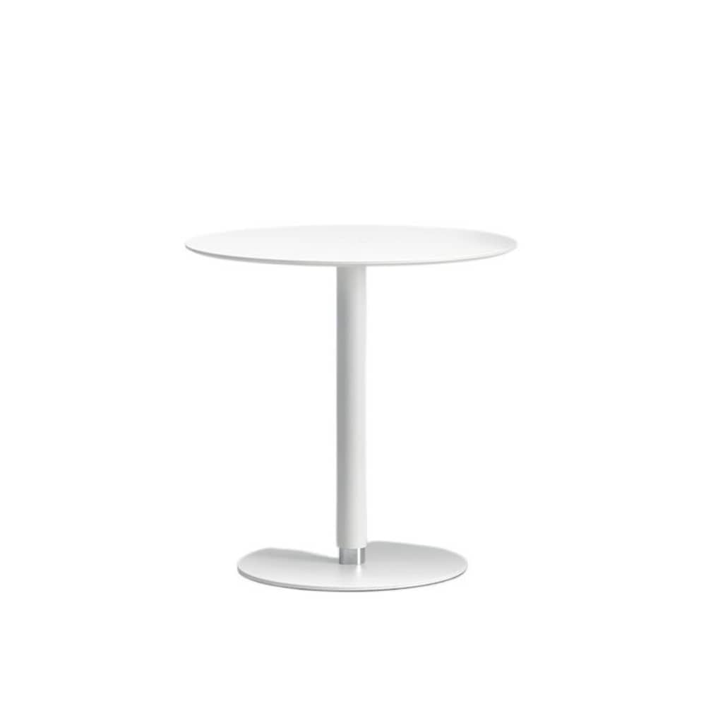 Table D'appoint Ronde Métal - Plateau 40 Cm De Diamètre, Hauteur 60 Cm - Couleur Orange - Pour Salon, Chambre, Bureau - Assemblage Facile