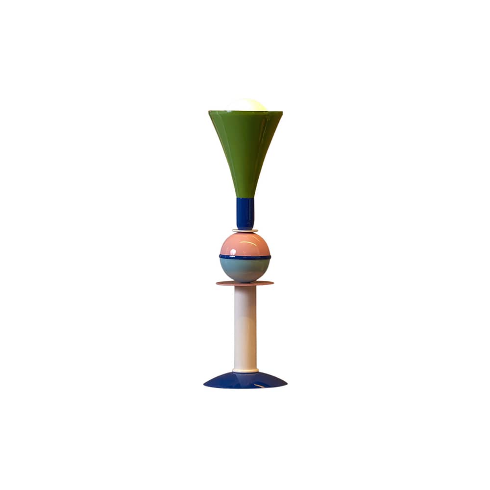 Carmen Table lamp metal multicoloured / Metal / H 50 cm - Slide - H 50 cm / Green, blue, pink - Lacquered aluminium