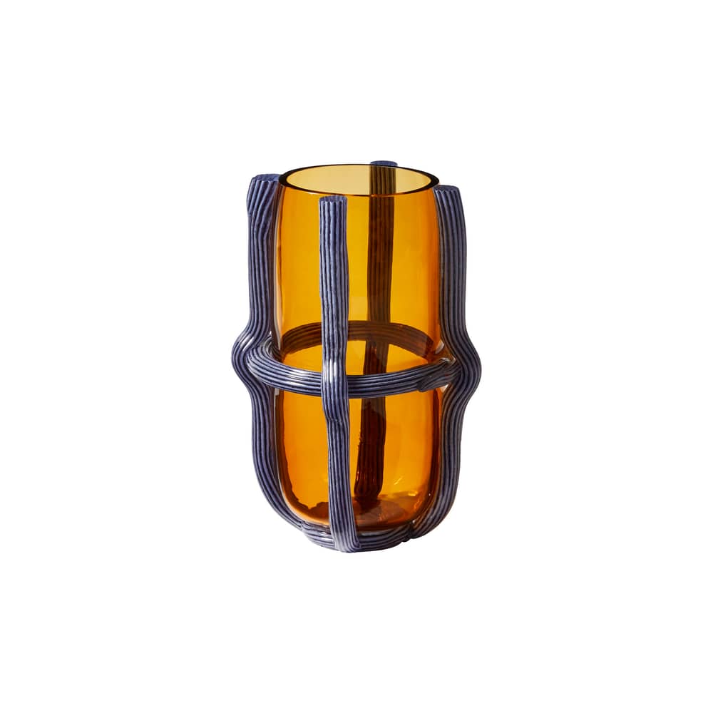 Vase Sestiere verre violet / Ø 23 x H 37 cm - Verre de Murano / Patricia Urquiola, 2022 - CASSINA - Topaze transparent / Pervenche - Verre de Murano soufflé
