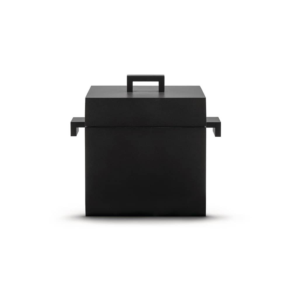 La cubica Casserole dish metal black / Induction - 240 cl / Alessi 100 Values Collection - Alessi - Black - Cast aluminium
