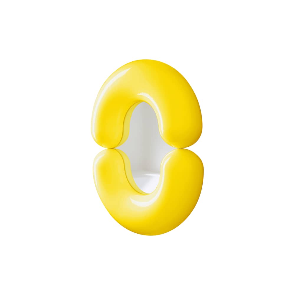 Miroir mural Zodiac Bumper Small / L 55 x H 70 cm - Jean-Baptiste Fastrez, 2020 - Moustache - Jaune - Céramique, Verre