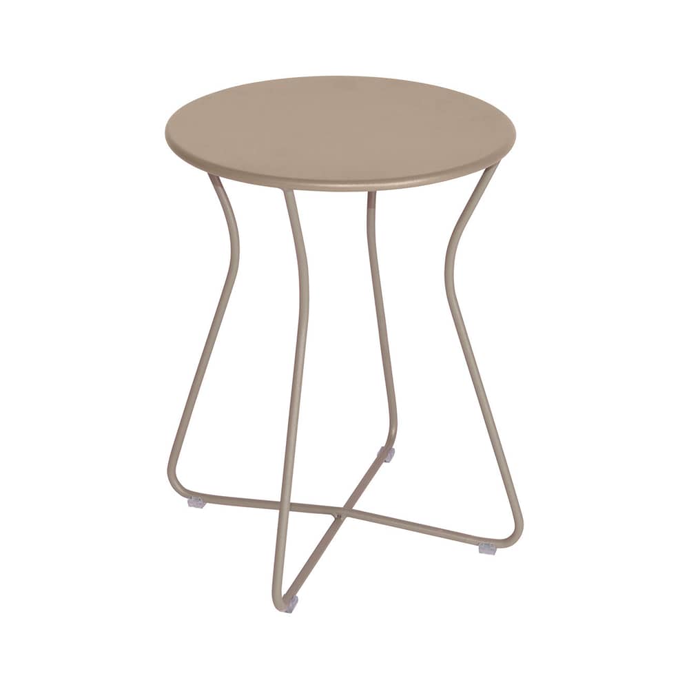Tabouret Cocotte métal beige / Table d\'appoint - H 45 cm - Fermob - Muscade - Acier