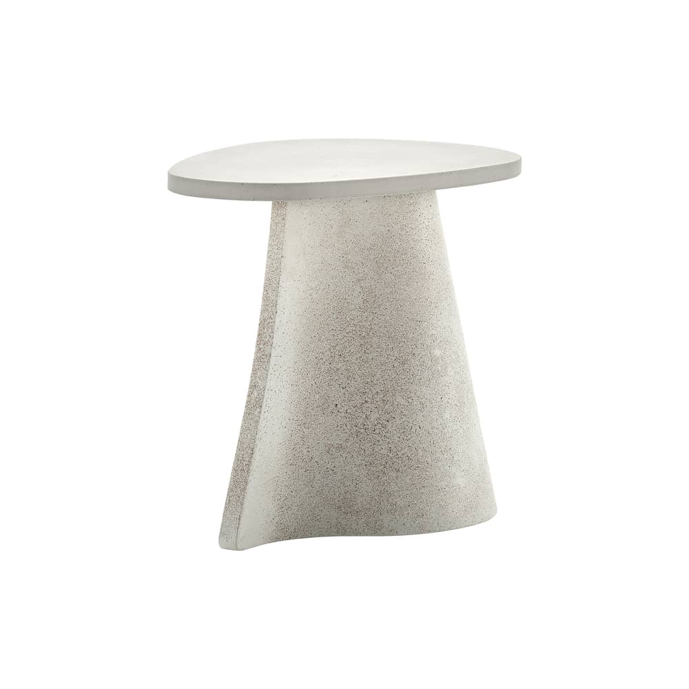 Fossil Medium Coffee table stone white / 36 x 50 x H 42 cm - MDF Italia - H 42 cm / Warm white concrete - Lightweight concrete
