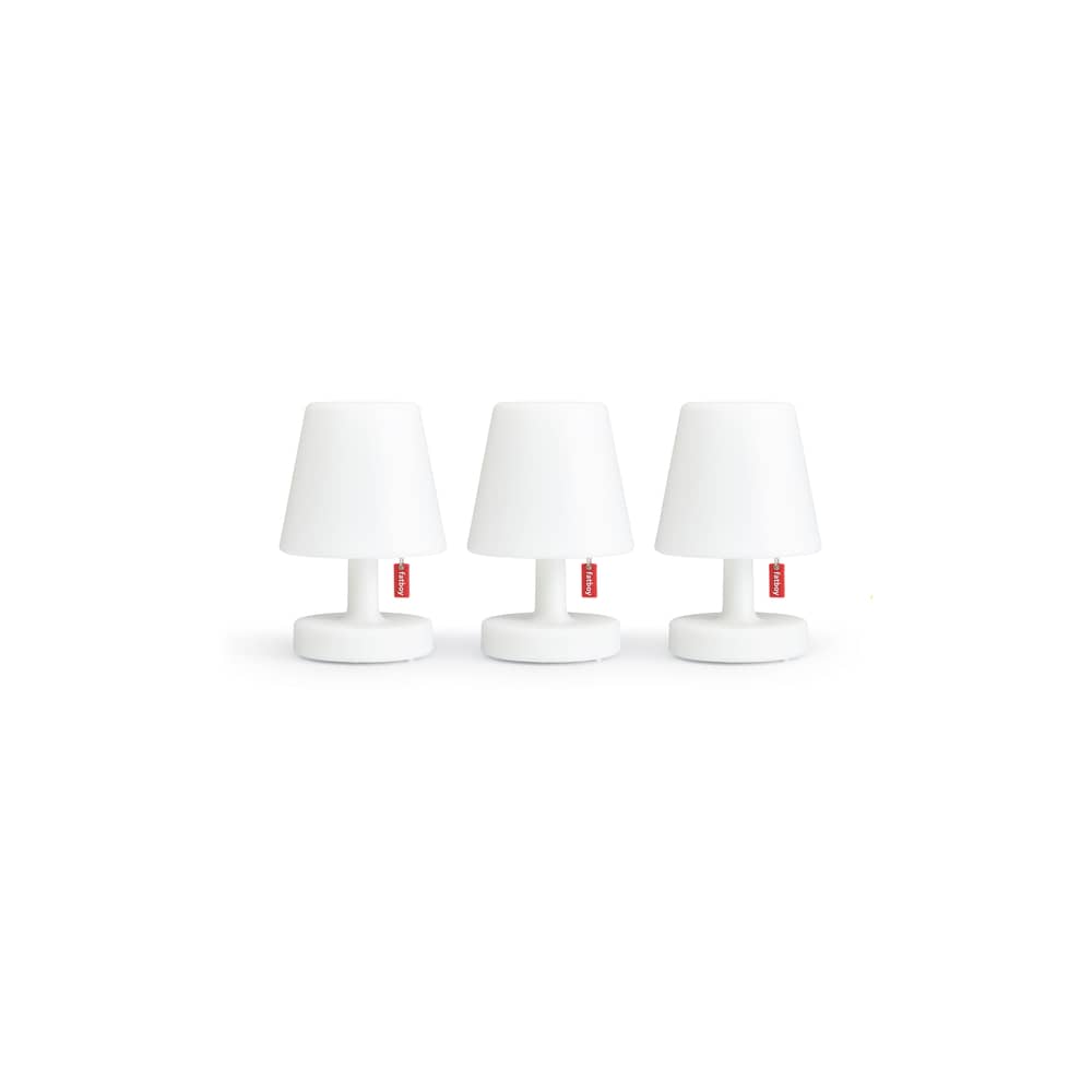 Lampada da esterno ricaricabile senza fili Edison the Mini materiale plastico bianco / Set di 3 - Ø 9 x H 15 cm - Fatboy - bianco - ABS, Polipropilene