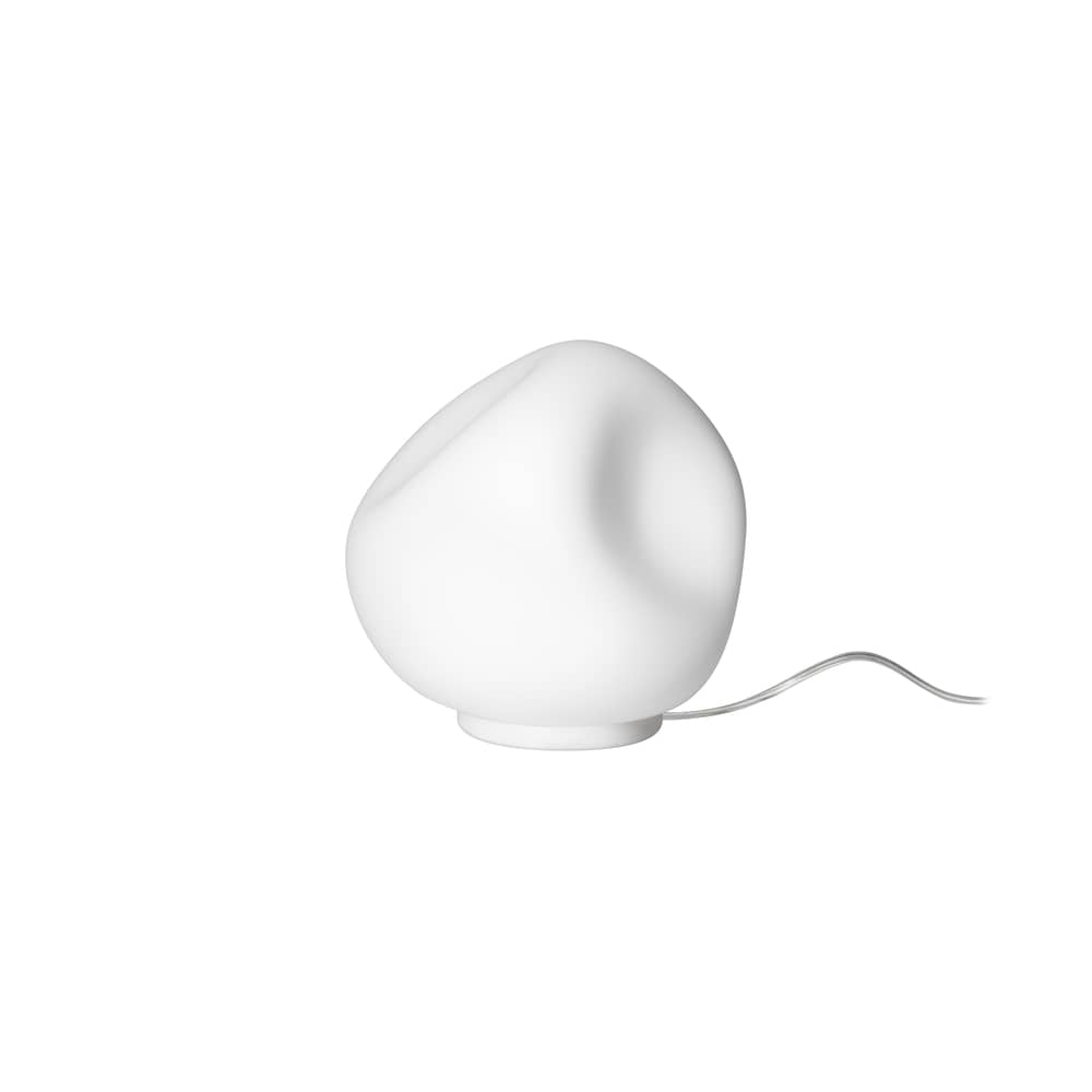 Lampada da tavolo Hoba Midi vetro bianco / Ø 19 cm - Foscarini - Ø 19 cm - Vetro soffiato a bocca