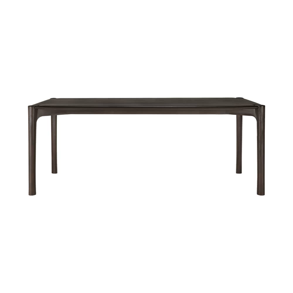 PI Rectangular table wood brown / 200 x 95 cm - 8 people - Ethnicraft - Dark Brown Teak - Solid teak