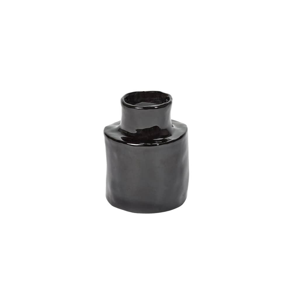 Vase Héléna 1 céramique noir / Ø 7 x H 9 cm - Mini - Serax - n° 1 / Brun foncé - Grès