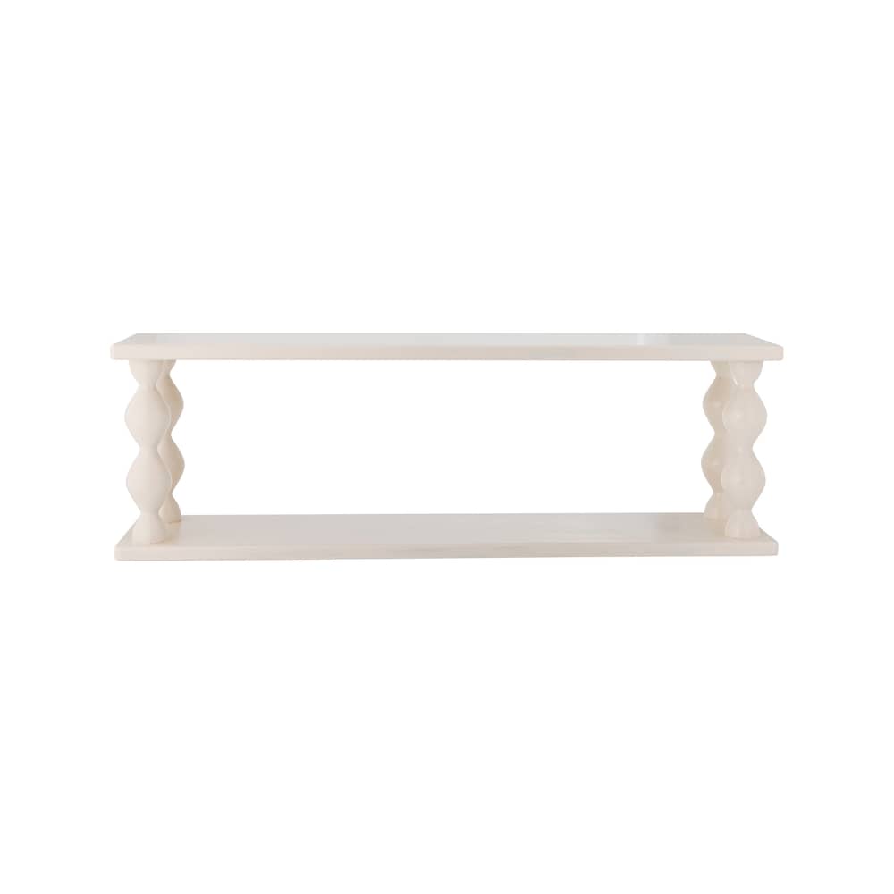Wandregal Salino holz weiß / B 80 x H 26 cm - Bloomingville - B 80 cm / Weiß - lackierte Holzfaserplatte