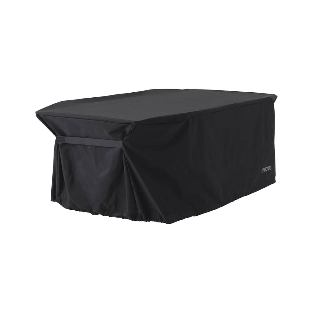 Accessoire  / Housse de protection pour table Linear métal  & table 70/70 - 220/225 x 90 cm - Muuto - 225 x 90 cm / Noir - Tissu polyester enduit PU