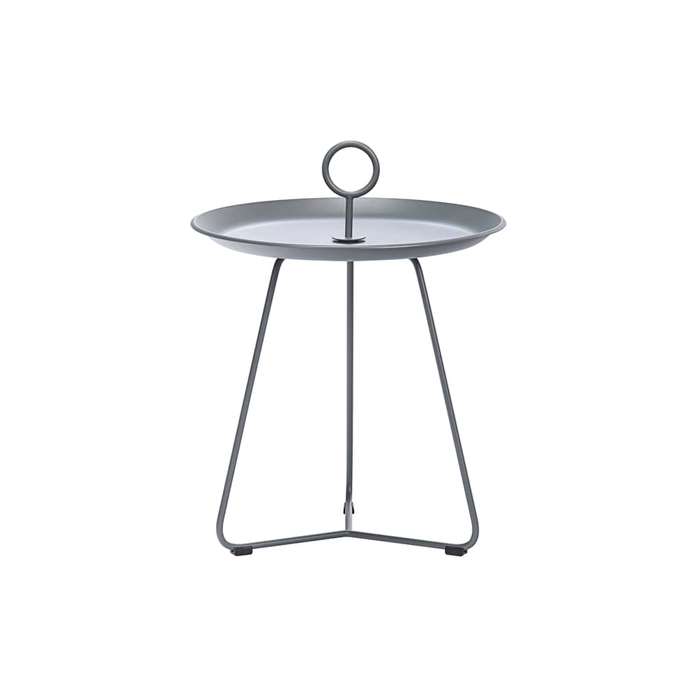 Table basse Eyelet Small / Ø 45 x H 46,5 cm - Houe - Gris foncé - Métal laqué époxy
