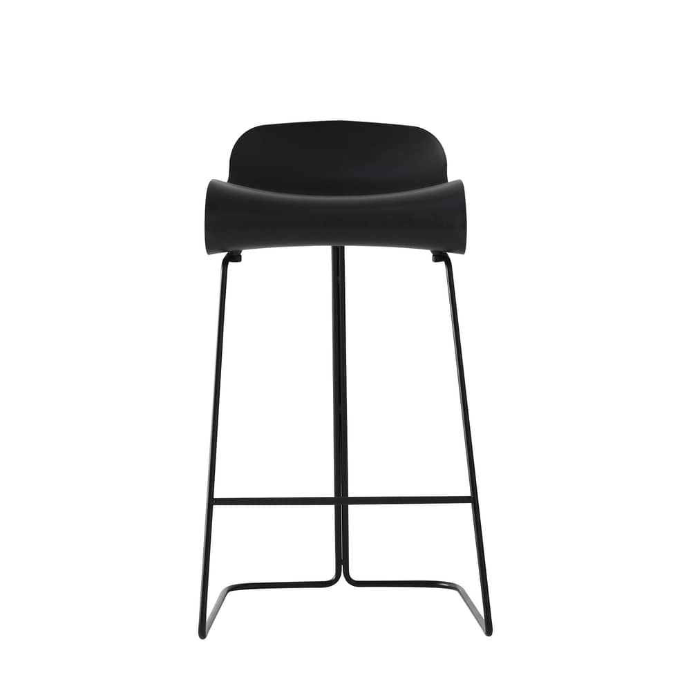 Bar stool BCN Kristalia H 66 cm - Black - Plastic material | Made