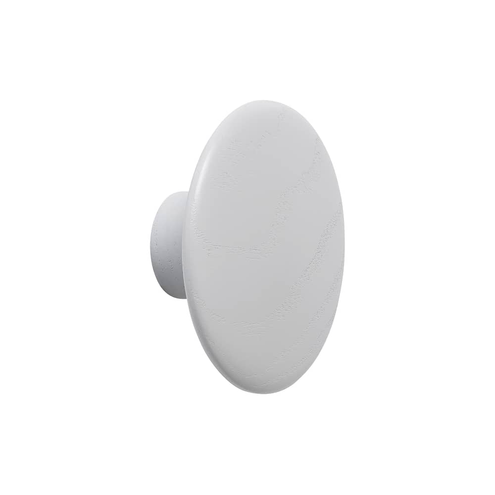 Patère The Dots Wood XS / Bois - Ø  6,5 cm - Muuto - Gris - Frêne teinté