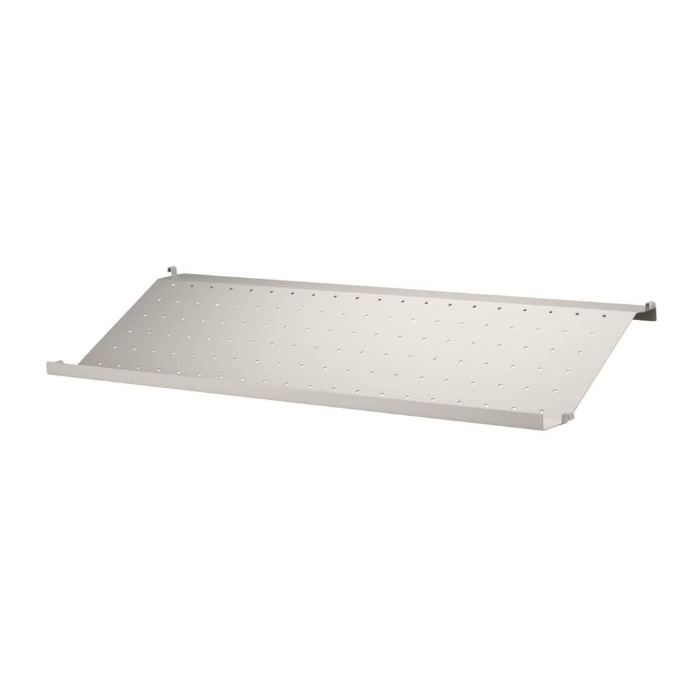 Etagère métal perforé/ Porte-revues & chaussures - L 78 x P 30 cm - String Furniture - Beige - Acier