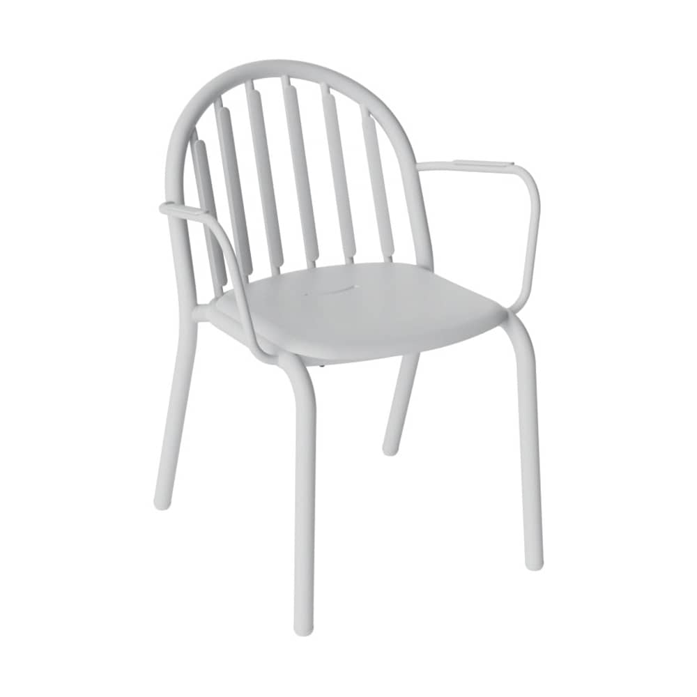 Fauteuil empilable Fred\'s métal gris - Fatboy - Gris clair - Aluminium