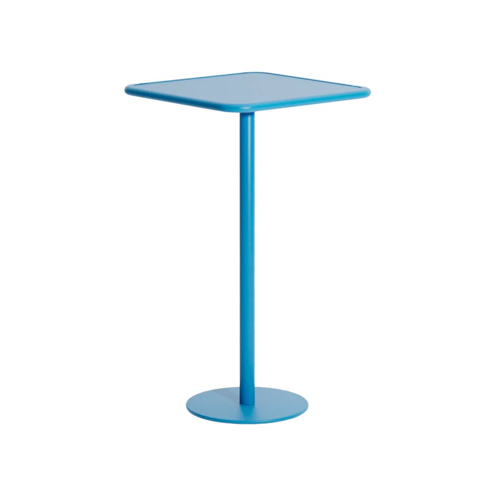 Mange-debout Week-end métal bleu / 60 x 60 cm x H 105 cm - Aluminium - Petite Friture - Bleu Ciel - Aluminium