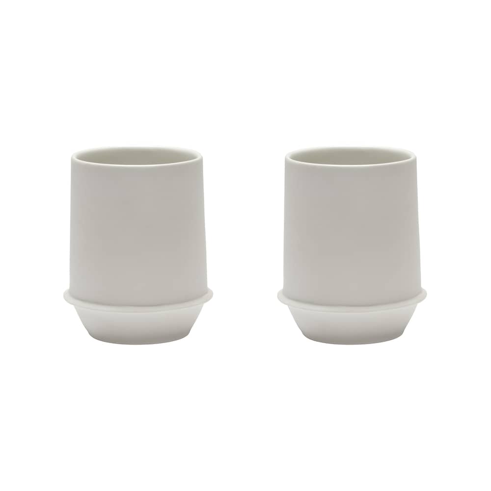 Set de 2 mugs Dune / By Kelly Wearstle - Ø 9 x H 11,5 cm - Serax - Blanc Albâtre - Porcelaine