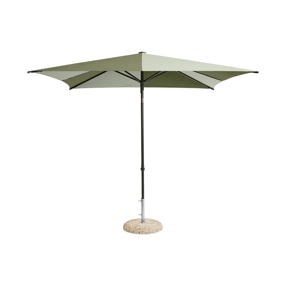Ombrellone Terrazza - Square tessuto verde / 240 x 240 cm - Hay - Verde e verde scuro - Acciaio, Alluminio, Polipropilene, Tessuto in olefina