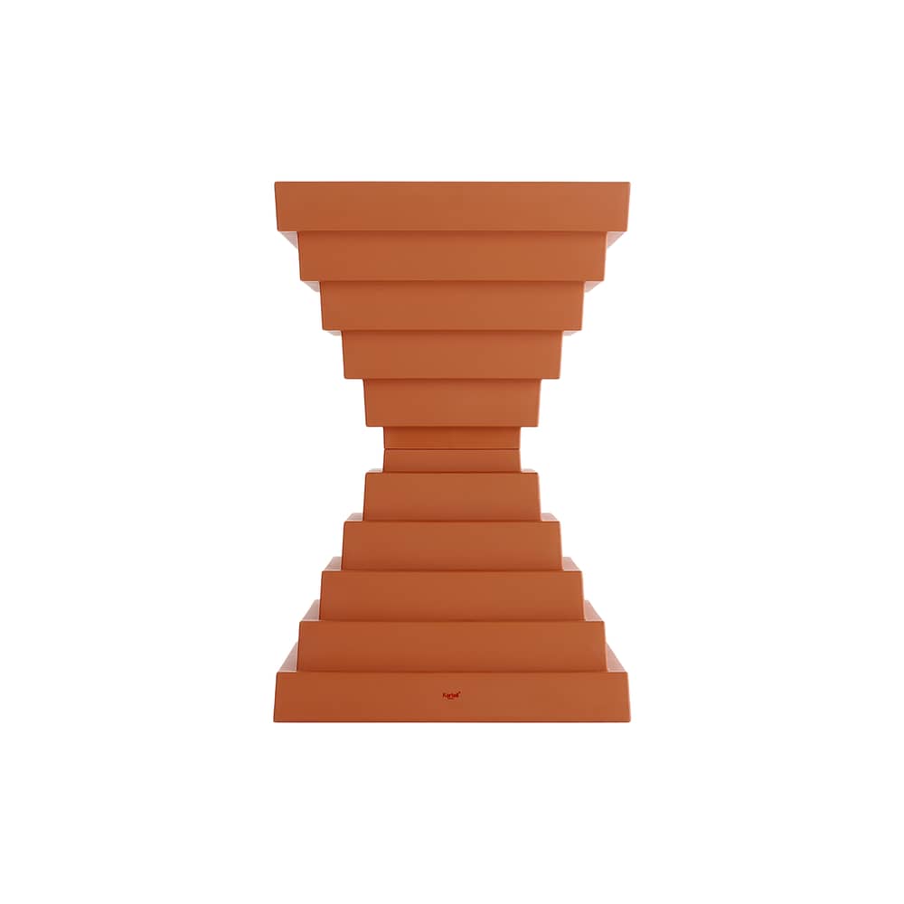 Sgabello Prince OhOh materiale plastico arancione / Philippe Starck - Kartell - Mattone - Polipropilene riciclato