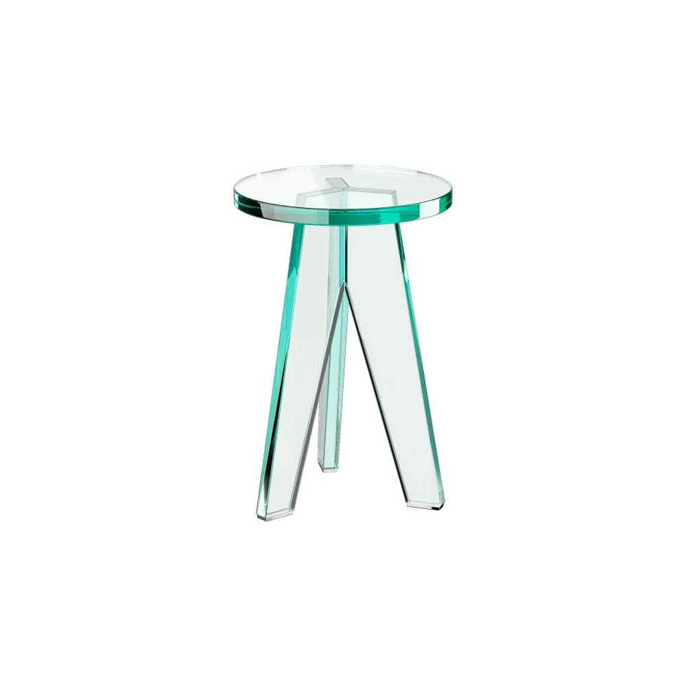 Tabouret Crystal verre transparent / Philippe Starck - Glas Italia - Transparent - Verre