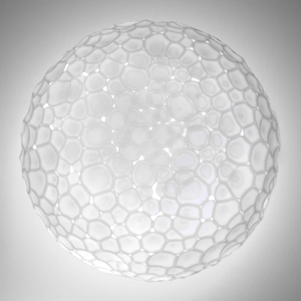 Applique Meteorite verre blanc / Plafonnier - Ø 48 cm - Artemide - Ø 48 cm / Blanc - Verre soufflé