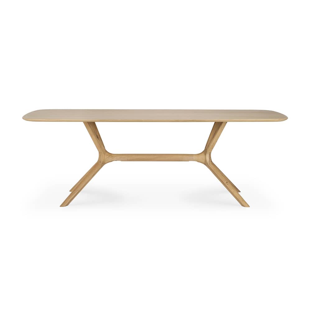 Table rectangulaire X / 224 x 100 cm - 8 personnes / Chêne massif - Ethnicraft - Chêne naturel - Chêne massif huilé