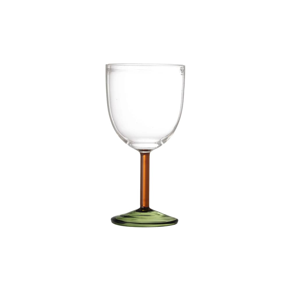 Verre à vin Martine verre vert / 220 ml - Bloomingville - Orange & vert - Verre