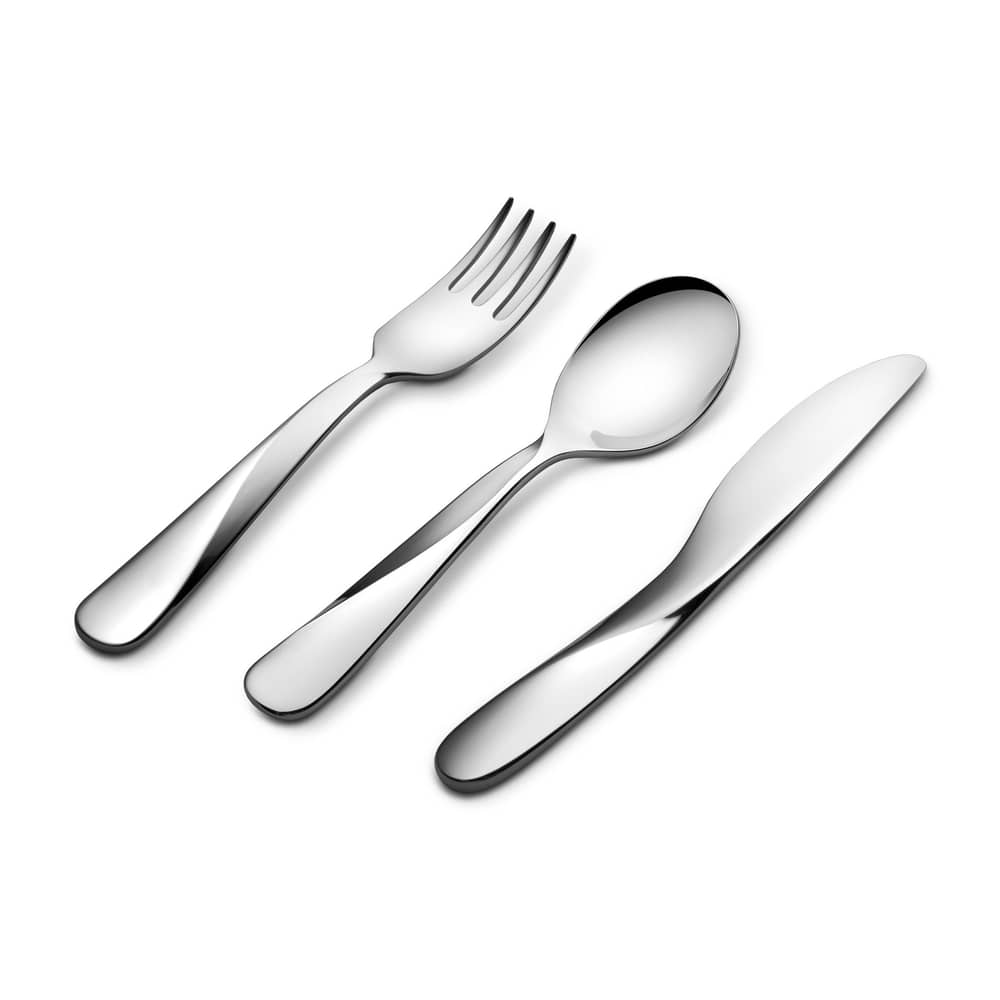Couverts enfant Giro Kids métal / 3 pièces - Alessi - Acier - Acier inoxydable