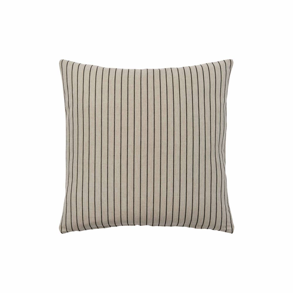 Kissenüberzug Karen textil beige / 50 x 50 cm - BROSTE COPENHAGEN - 50 x 50 cm / Beige & Schwarz - Baumwolle