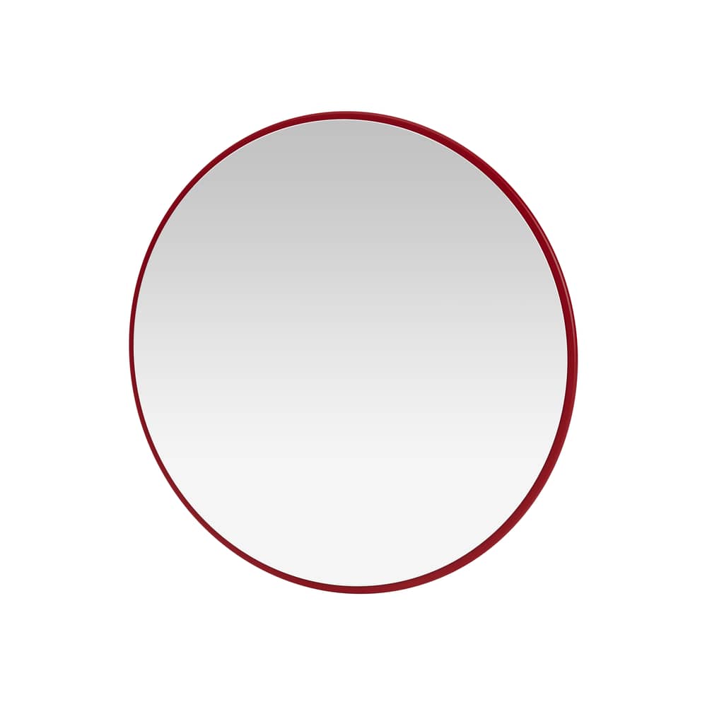 Miroir mural Colour Frame - Around bois rouge / Ø 69.6 cm - MONTANA - Beetroot 165 -  Verre miroir, MDF laqué