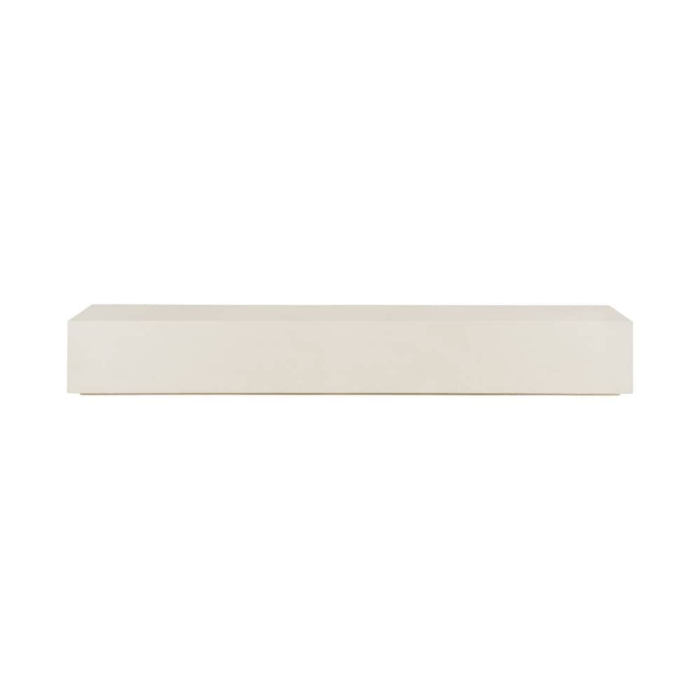 Console basse Elements / 220 x 45 x H 30 cm - Microciment - Ethnicraft - L 220 cm / Blanc cassé - Microciment verni