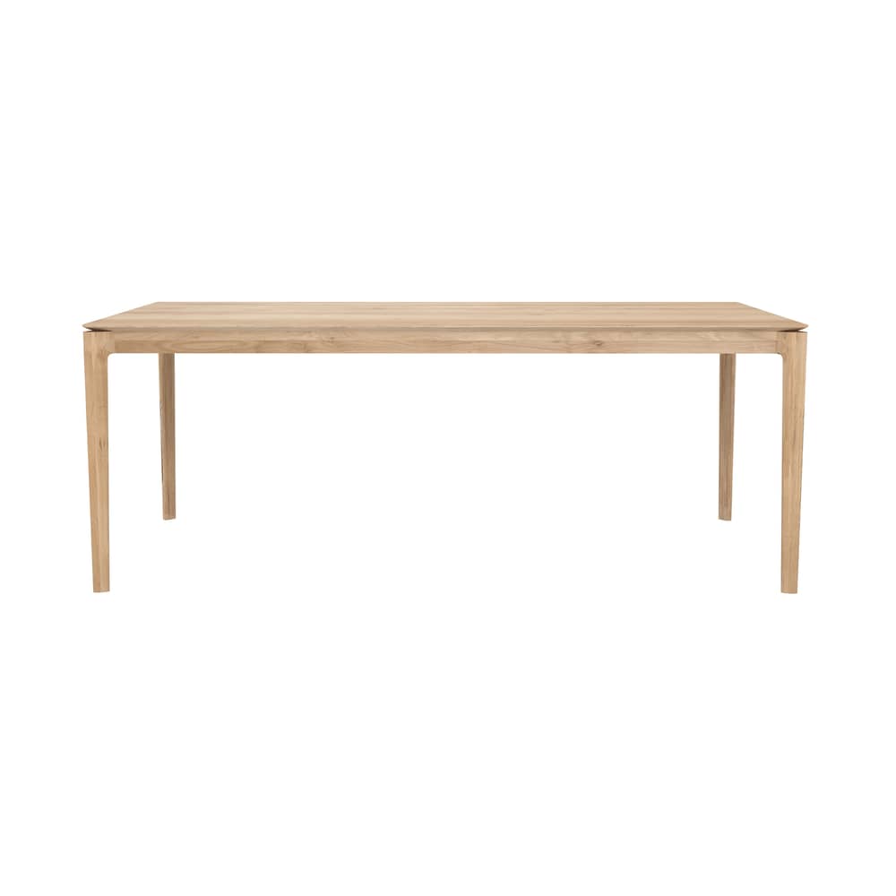 Table rectangulaire Bok bois naturel / 200 x 95 cm - 8 personnes - Ethnicraft - Chêne huilé - Chêne massif huilé