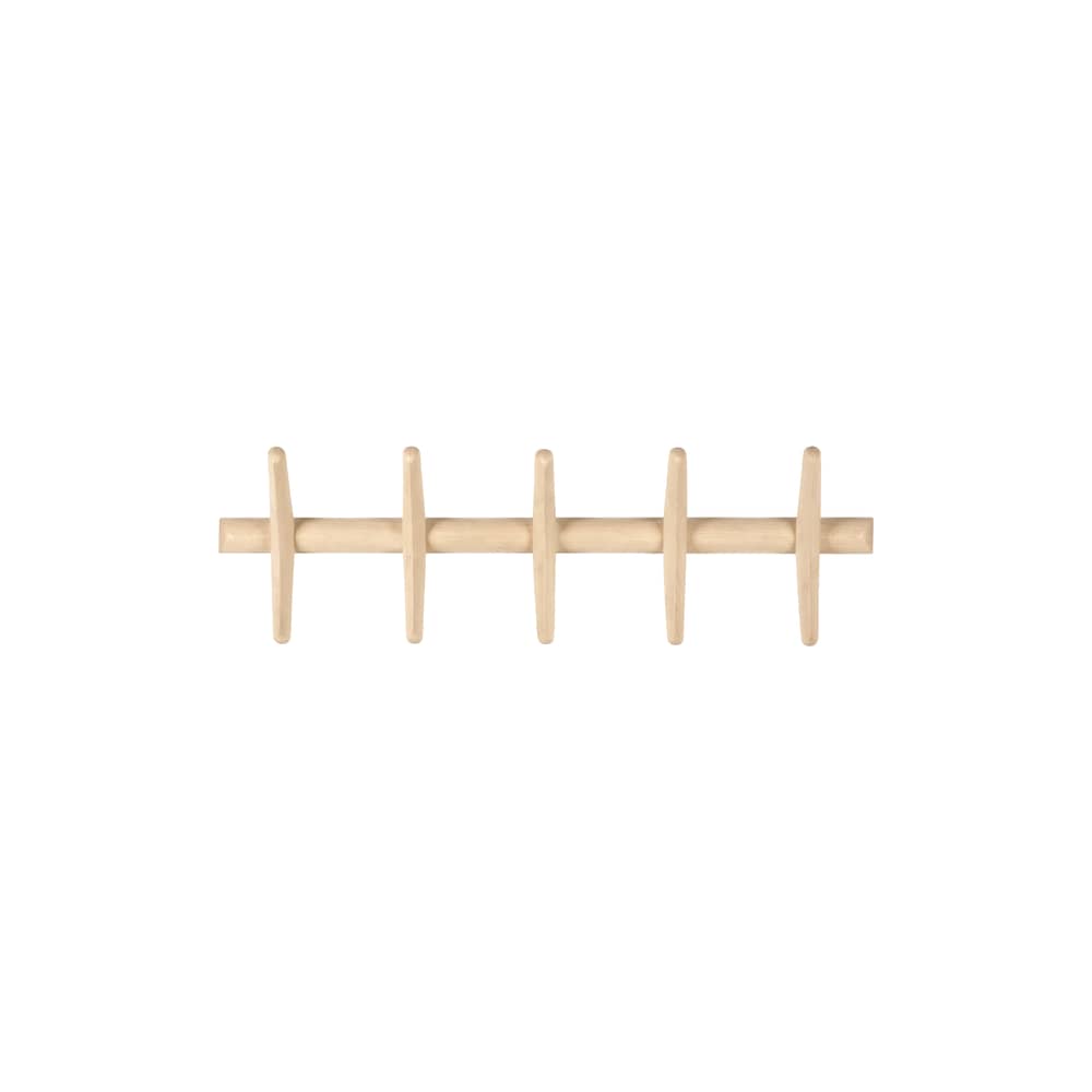 Appendiabiti PI legno naturale / L 70 cm - Ethnicraft - Sicomoro Naturale - Sicomoro massello