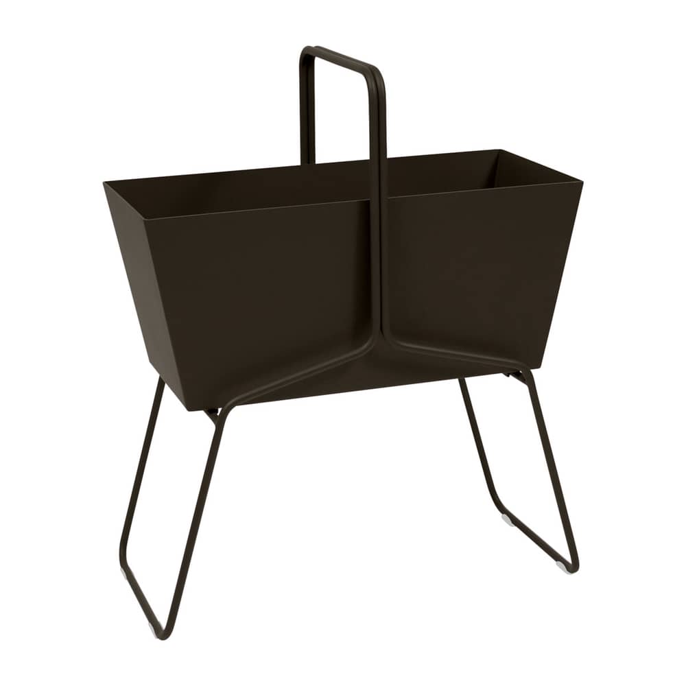Basket Flowerpot metal brown tall / W 70 x H 84 cm - Fermob - Tonka - Aluminium, Steel