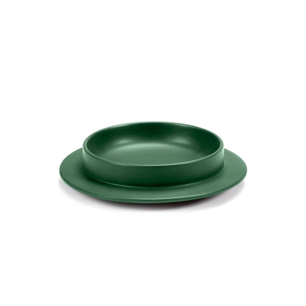 Piatto fondo Dishes to Dishes - Grès ceramica verde / Low - Ø 20,5 x H 4,8 cm - valerie objects - Verde - Gres