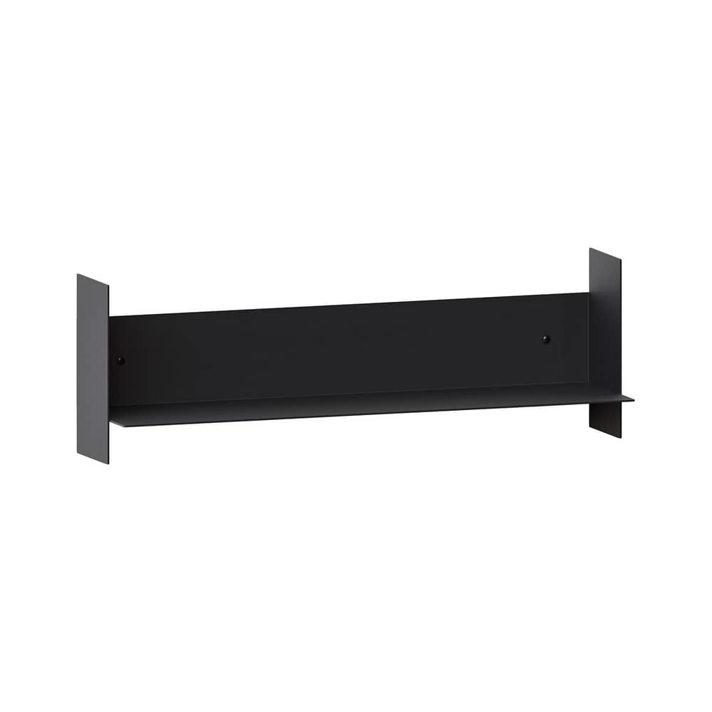 Regal Pli metall schwarz / B 60 x T 15 cm - TIPTOE - Schwarz Graphitschwarz - thermolackierter Stahl