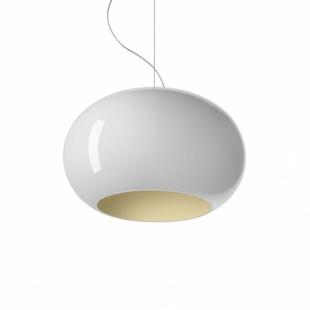 Suspension Buds 2 verre blanc / Ø 41 x H 25 cm - Foscarini - Blanc chaud - Verre soufflé