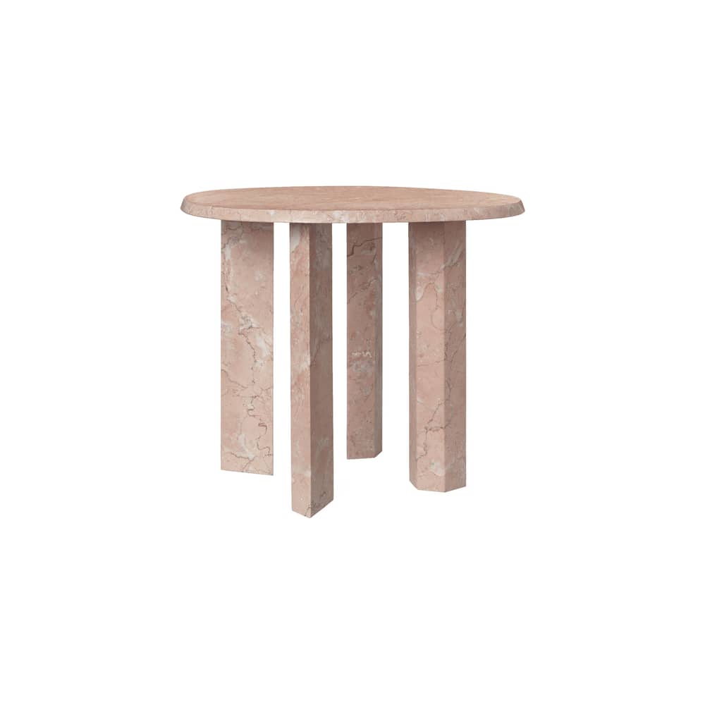 Table d\'appoint Taula marbre rose / Ø 54.4 x H 45 cm - Marbre - Ferm Living - Rose - Marbre