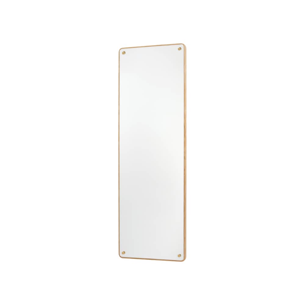 Wandspiegel RM-1 Large holz natur / 116 x 40 cm - Frama  - 116 x 40 cm / Eiche natur - Geölte Massiveiche, Glas, Messing