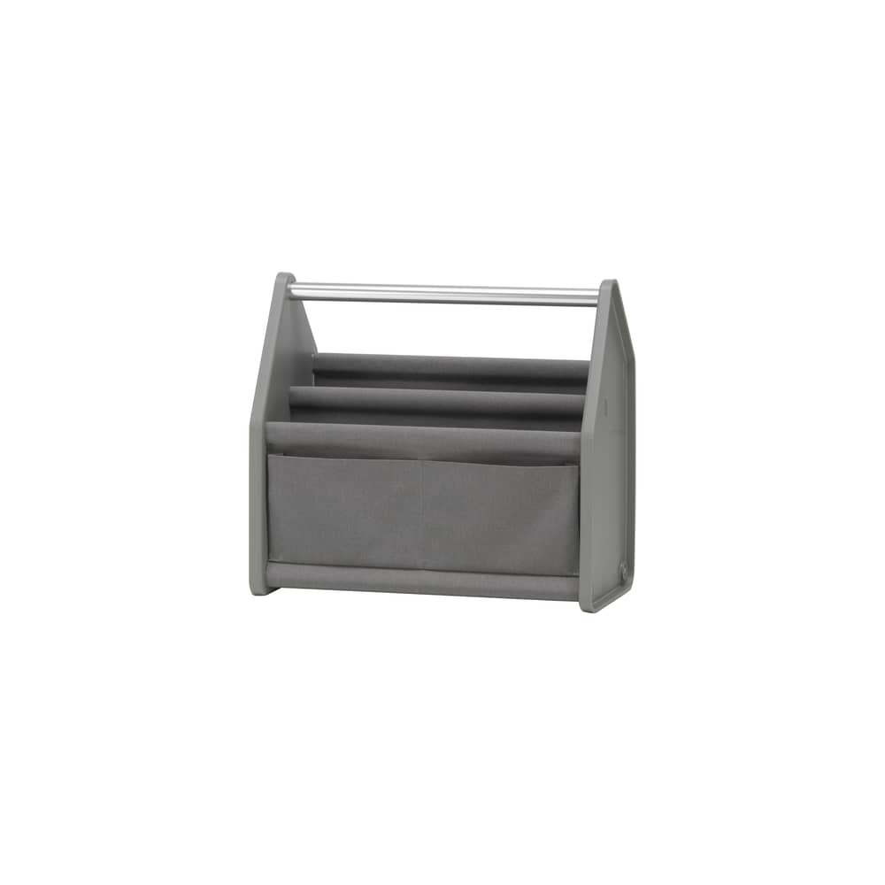Panier Locker Box SMALL tissu gris / Organiseur de bureau - L 36,5 cm / Konstantin Grcic, 2021 - Vitra - Gris foncé - Aluminium, Polyester recyclé, Tissu polyester