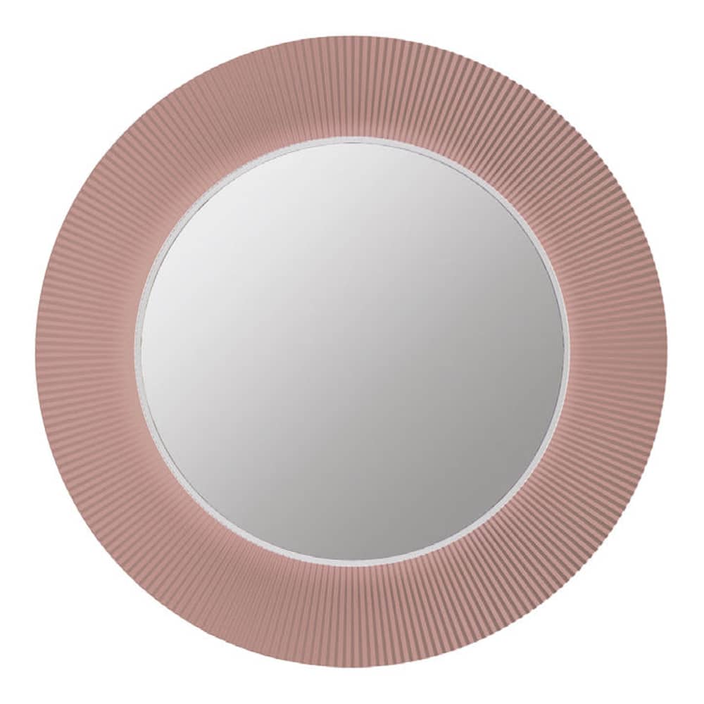 Wandspiegel All saints plastikmaterial rosa / Ø 78 cm - Kartell - Hautfarben - Glas, PMMA