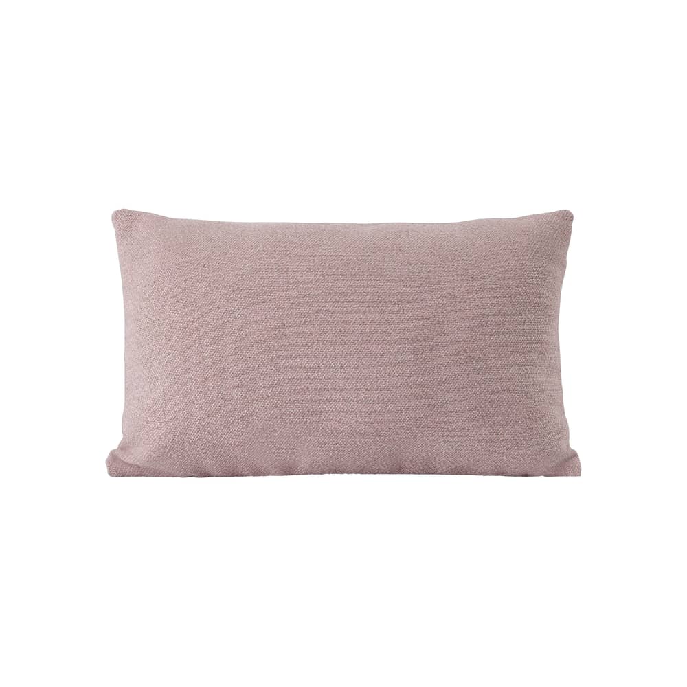Coussin Mingle tissu rose / 55 x 35 cm - Bicolore - Muuto - Rose / Bleu pétrole - Polyester, Tissu Kvadrat