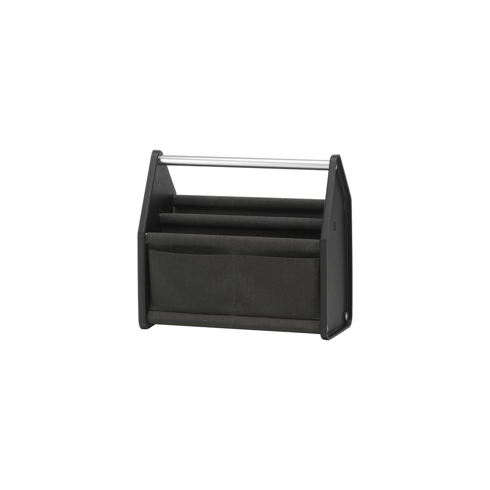 Korb Locker Box SMALL textil schwarz / Büro-Ordnungshelfer - Stoff / L 36,5 cm - Vitra - Schwarz - Aluminium, Polyester-Gewebe, Recyceltes Polyester