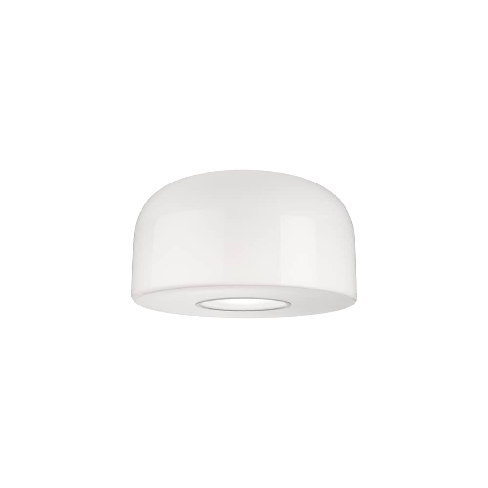Plafoniera Bellhop Glass C2 vetro bianco / Ø 45 cm - Flos - Bianco - Alluminio, Vetro opalino triplex