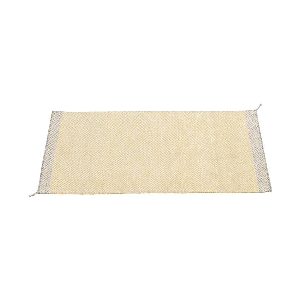 Teppich PLY textil gelb / 85 x 140 cm - handgewebt - Muuto - Gelb - Wolle